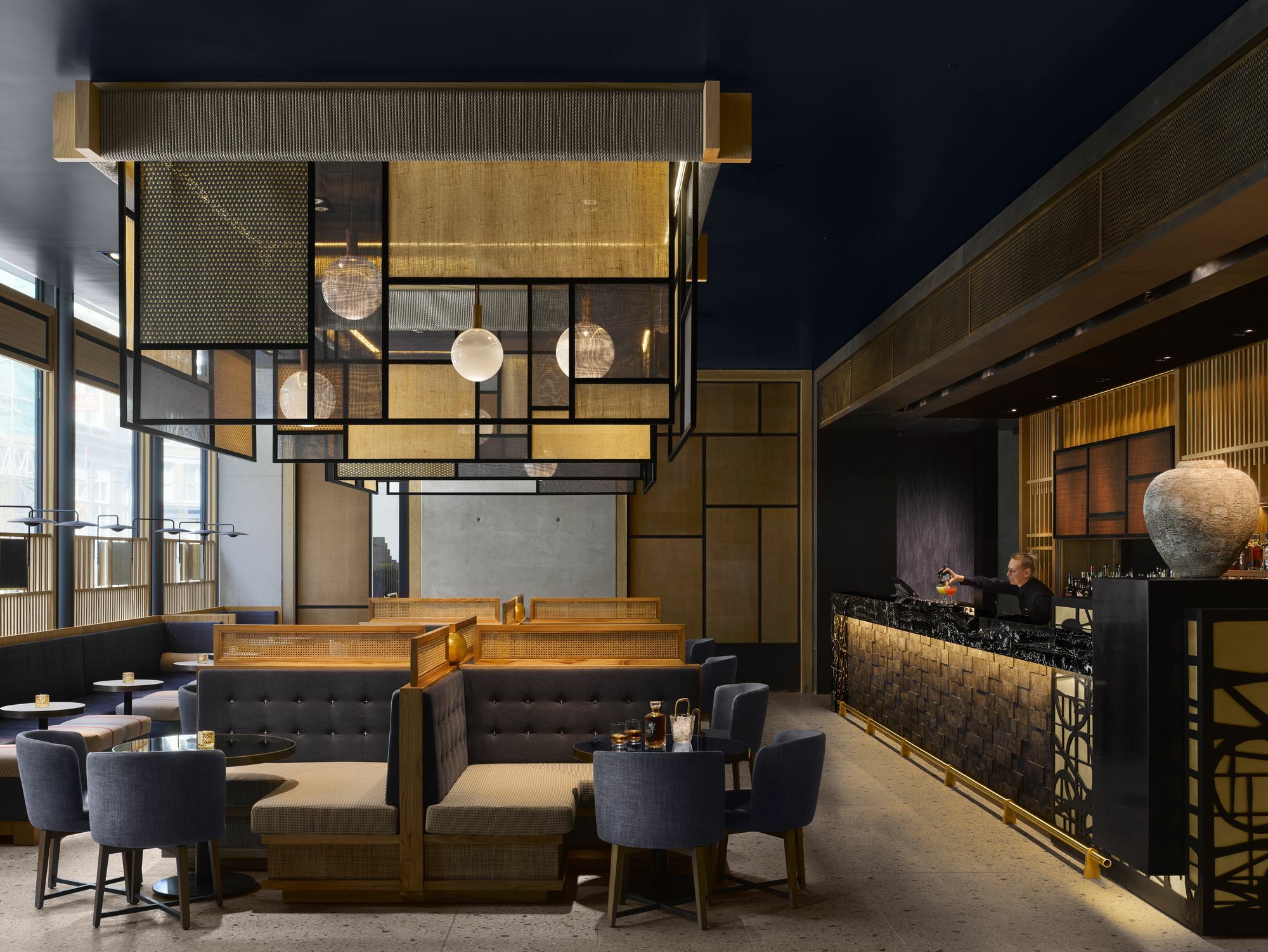 Nobu Hotel London Shoreditch Esterno foto Interior of the restaurant